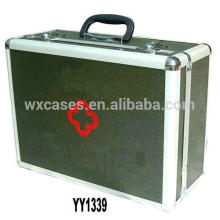 cas médical de style valise aluminium avec peau de cuir PVC